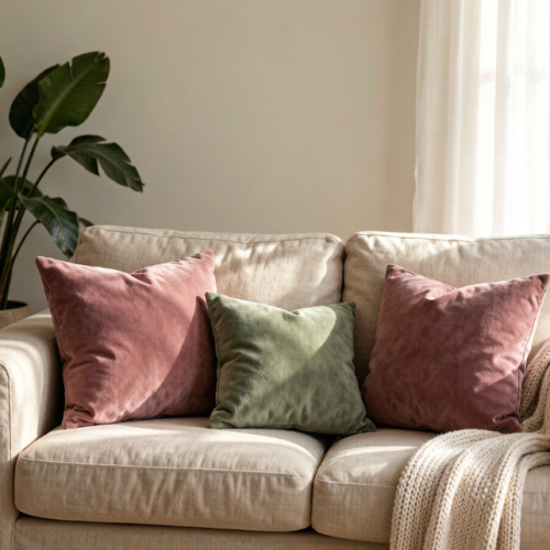 Velvet Decorative Throw Pillow Set