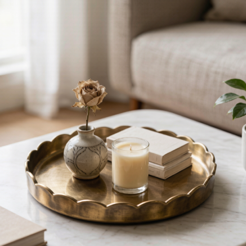 Scalloped Decorative Tray